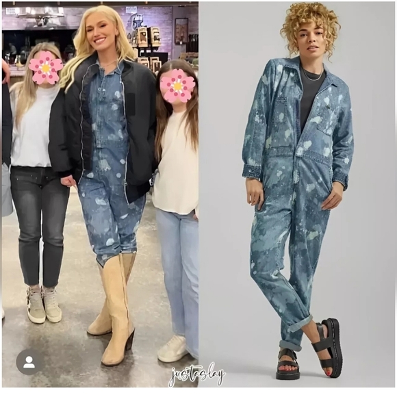 NWT Lee Union-Alls Women's  Coverall  Denim Splatter - Picture 11 of 11